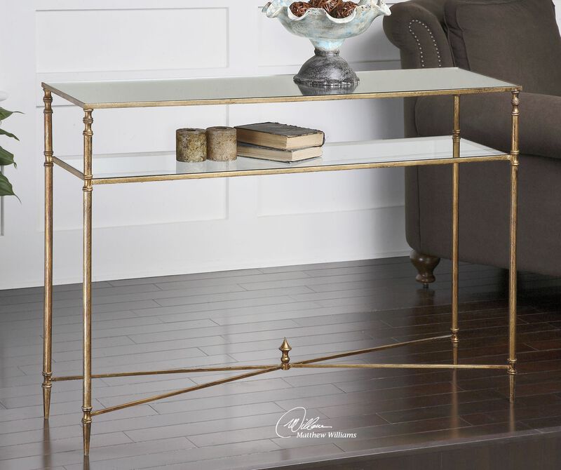 Uttermost Henzler Mirrored Glass Console Table image number 1